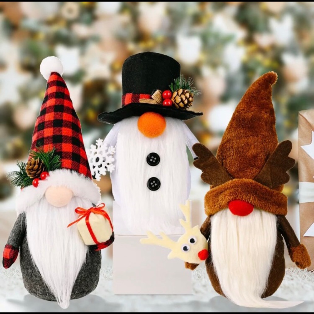 Set of 3 Christmas gnomes